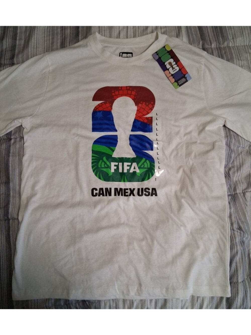 NWT FIFA World Cup 2026 100% Cotton T-Shirt White Size Large MSRP $19.99